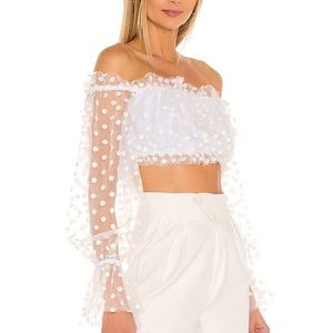 MAJORELLE BABY BYE BYE TOP IN WHITE
